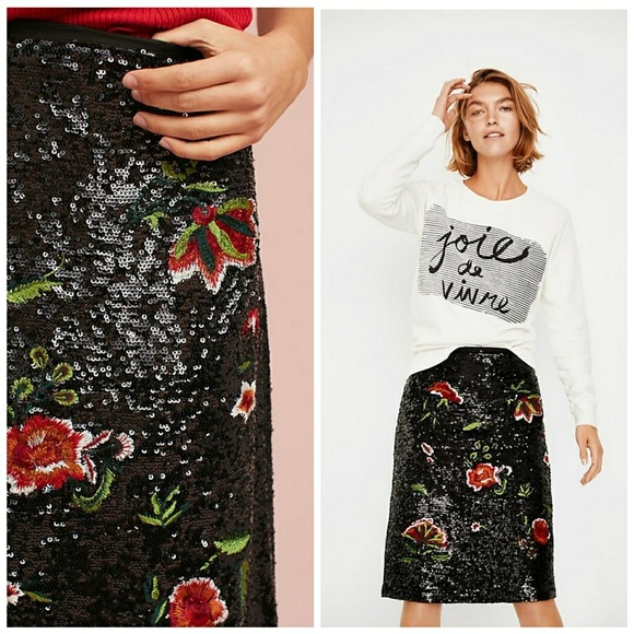 NWT, Anthropologie Maeve Garden Glitz Skirt - Picture 2 of 3